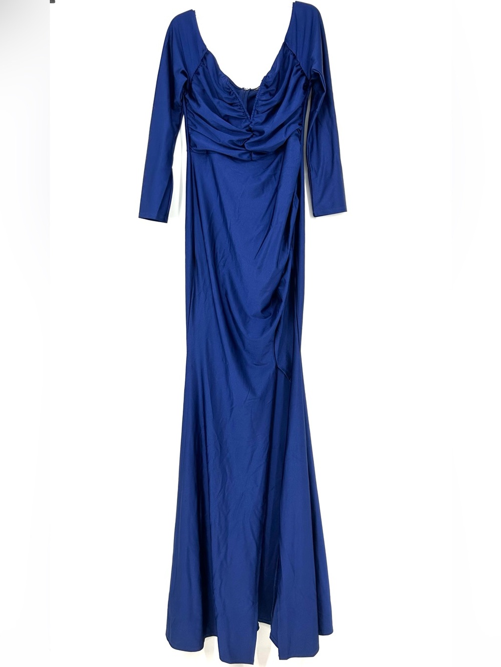 Fashion Nova Need to Know Maxi Dress Blue Gown Formal